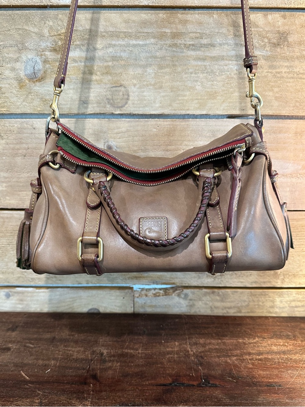 Vintage Dooney & Bourke Florentine Mini Satchel in Elephant 🤎